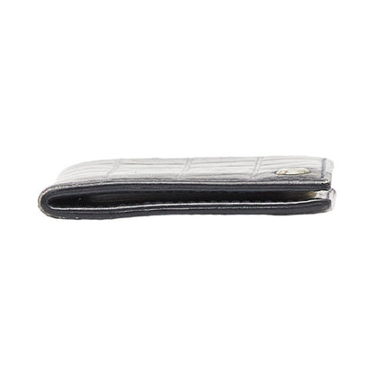 Chanel Chocolate Bar Card Case  Leather Business card case in Fair condition