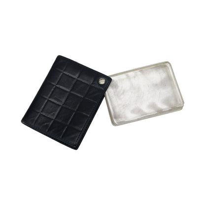 Chanel Chocolate Bar Card Case  Leather Business card case in Fair condition