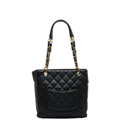Chanel CC Caviar Grand Shopping Tote Leather Tote Bag in Good condition