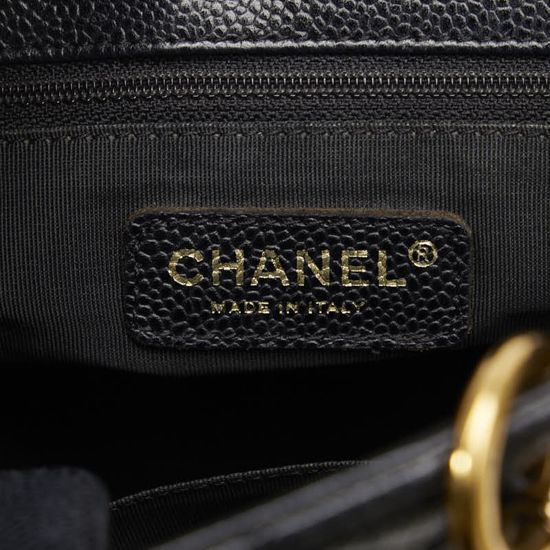 Chanel CC Caviar Grand Shopping Tote Leather Tote Bag in Good condition