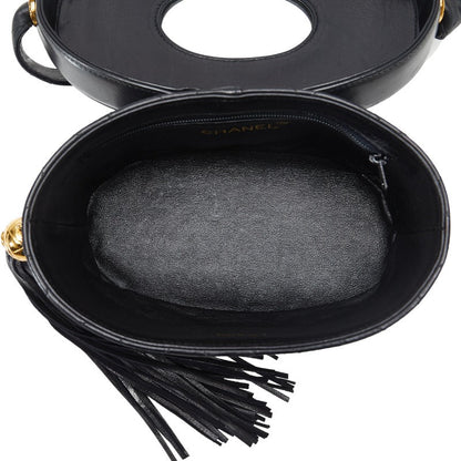 Chanel CC Tassel Quilted Leather Vanity Crossbody Bag Leather Crossbody Bag in Good condition