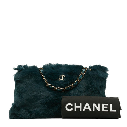 Chanel CC Fur Chain Shoulder Bag Leather Shoulder Bag in Good condition
