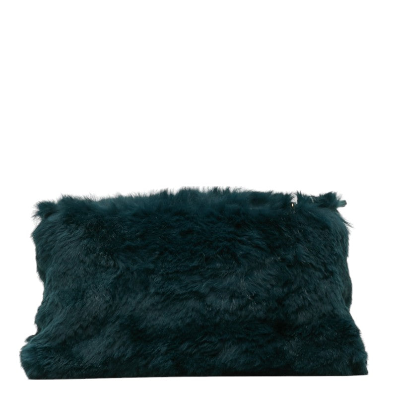 Chanel CC Fur Chain Shoulder Bag Leather Shoulder Bag in Good condition