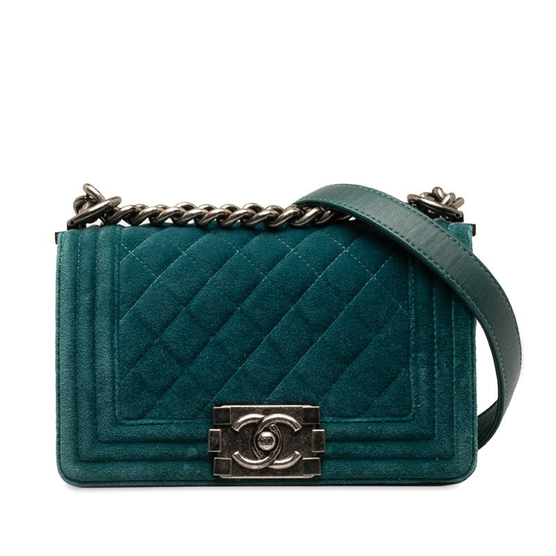 Chanel Small Suede Le Boy Flap Bag Suede Shoulder Bag in Good condition