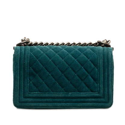 Chanel Small Suede Le Boy Flap Bag Suede Shoulder Bag in Good condition