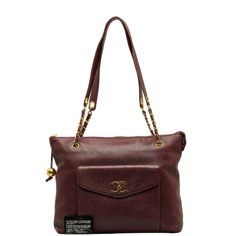CC Caviar Chain Tote - '10s