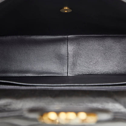 Jumbo Quilted Leather Single Flap Bag - '10s