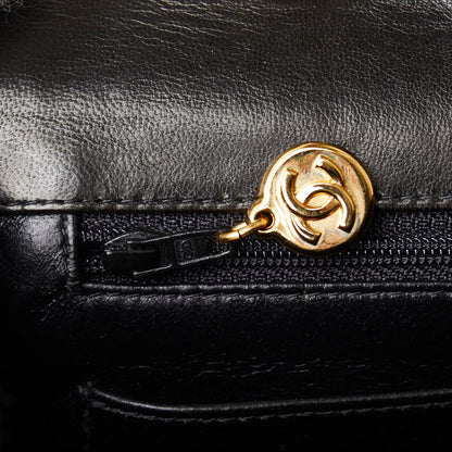 Jumbo Quilted Leather Single Flap Bag - '10s