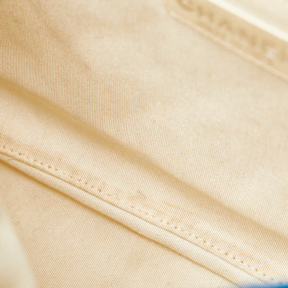 Chanel Jumbo Canvas Single Flap Bag Canvas Shoulder Bag in Good condition