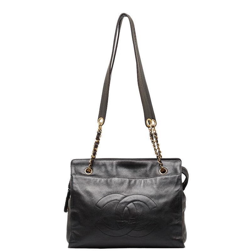 Chanel CC Leather Chain Tote Bag Leather Tote Bag in Good condition