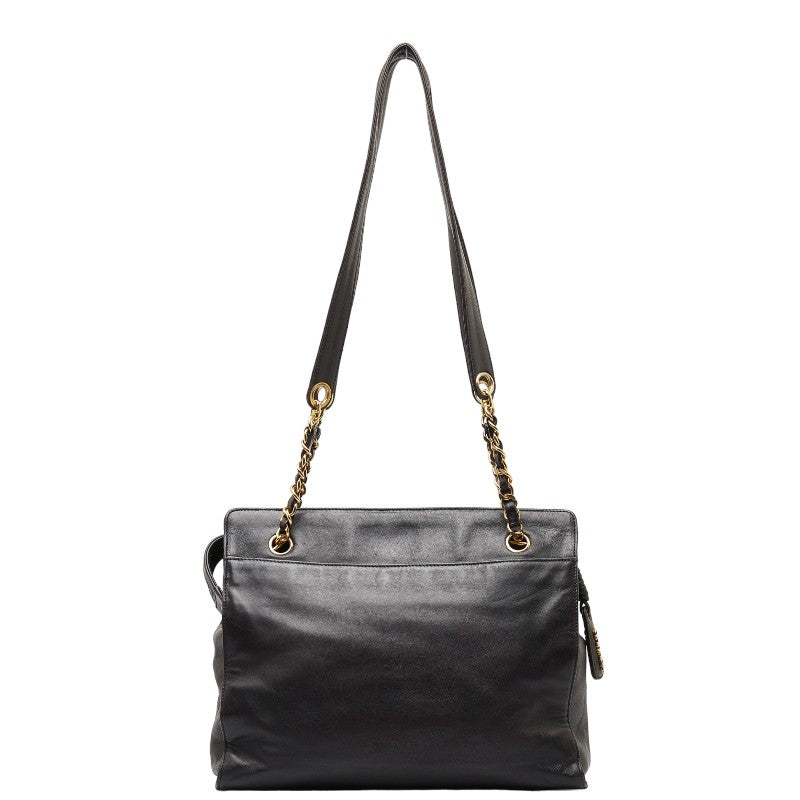 Chanel CC Leather Chain Tote Bag Leather Tote Bag in Good condition