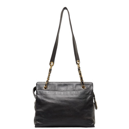Chanel CC Leather Chain Tote Bag Leather Tote Bag in Good condition