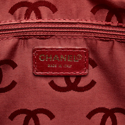 Chanel CC Wild Stitch Leather Mini Boston Bag Leather Handbag in Good condition