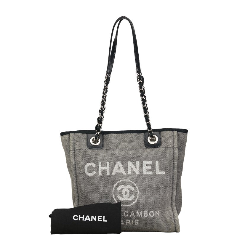 Chanel Deauville Large Tote Bag  Canvas Tote Bag in Good condition