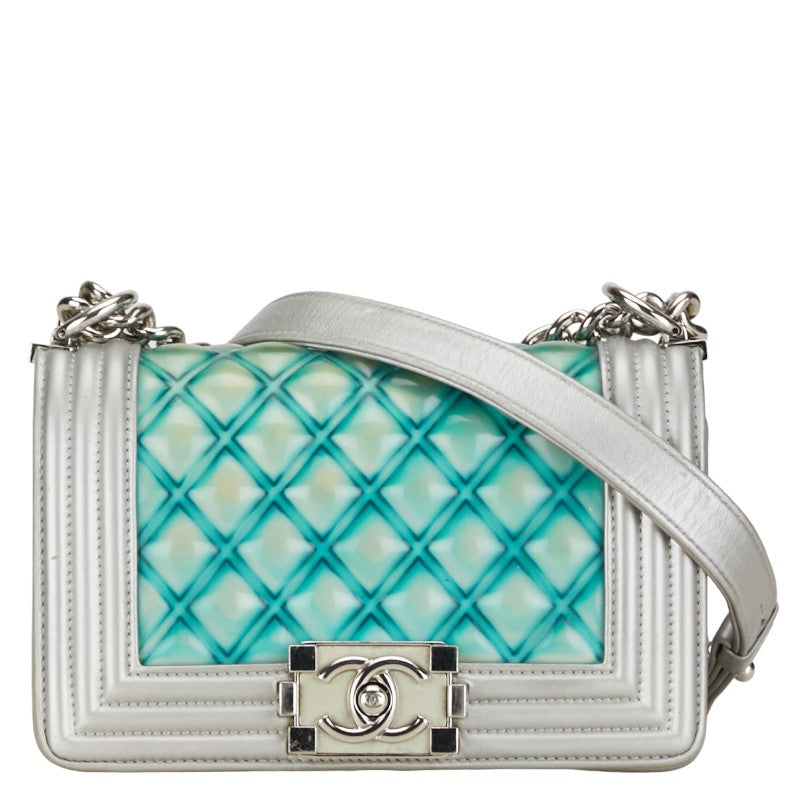 Chanel Metallic Classic Le Boy Flap Bag  Leather Shoulder Bag in Good condition