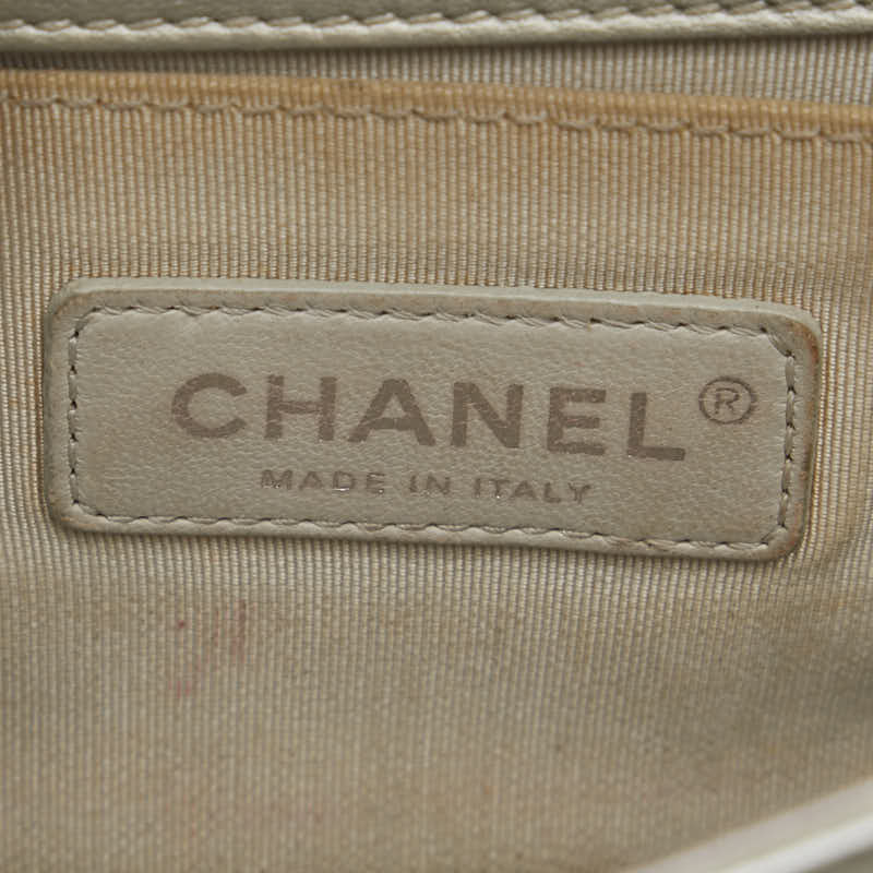 Chanel Metallic Classic Le Boy Flap Bag  Leather Shoulder Bag in Good condition