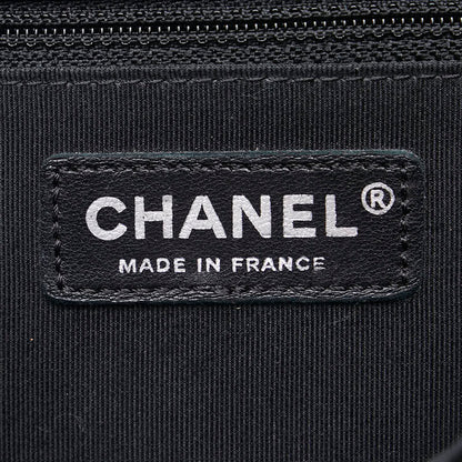 Chanel Large Perforated Leather Le Boy Flap Bag Leather Shoulder Bag in Good condition