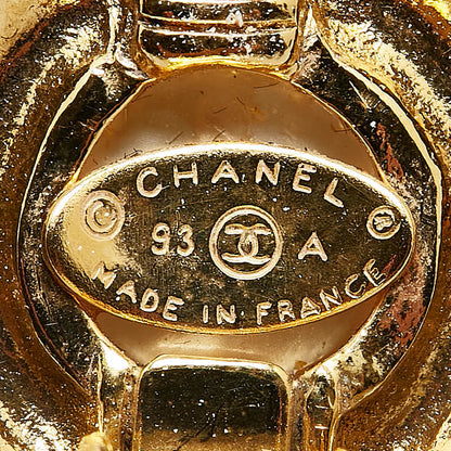 Chanel CC Pearl Clip On Earrings  Metal Earrings in Excellent condition