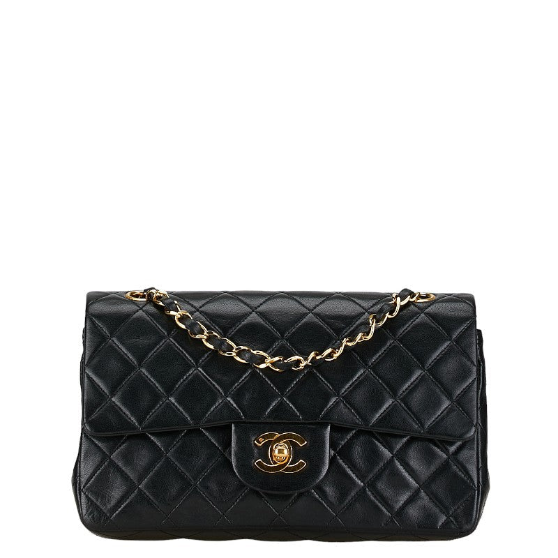 Chanel Small Classic Double Flap Bag Leather Shoulder Bag in Good condition