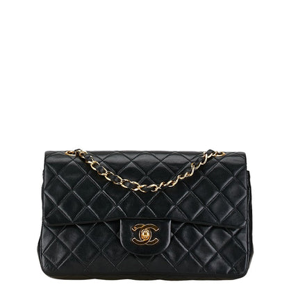 Chanel Small Classic Double Flap Bag Leather Shoulder Bag in Good condition