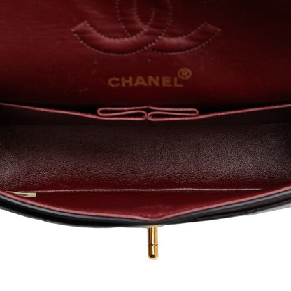 Chanel Small Classic Double Flap Bag Leather Shoulder Bag in Good condition