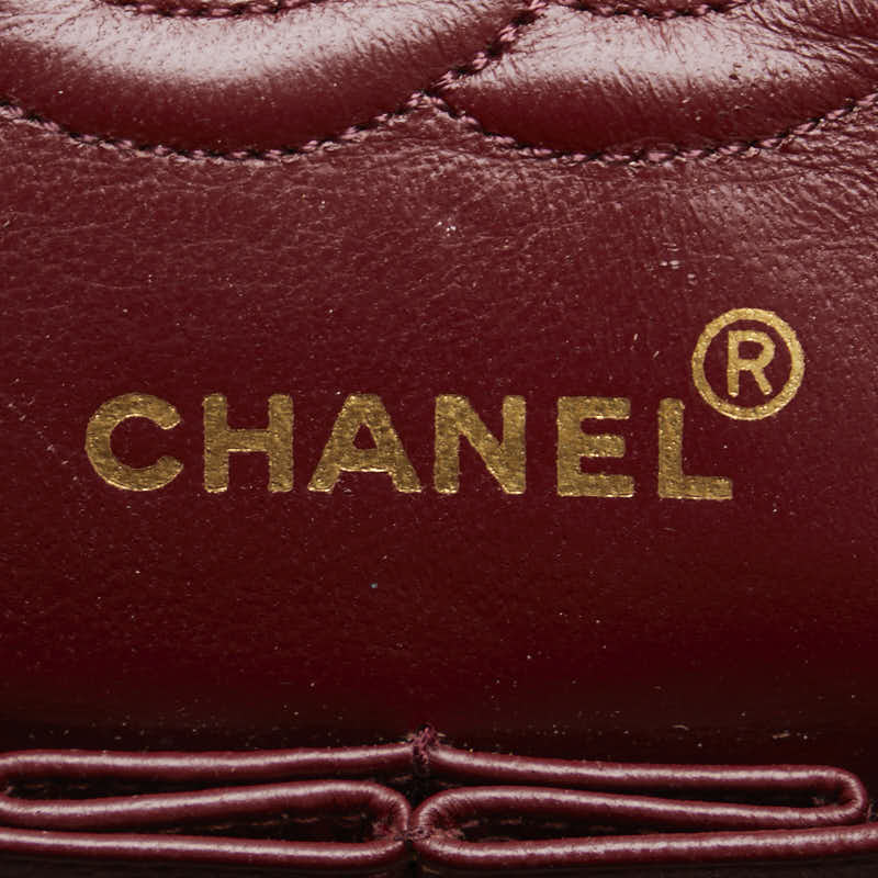 Chanel Small Classic Double Flap Bag Leather Shoulder Bag in Good condition