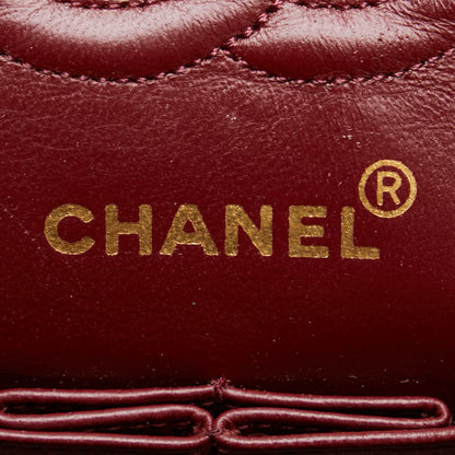 Chanel Small Classic Double Flap Bag Leather Shoulder Bag in Good condition