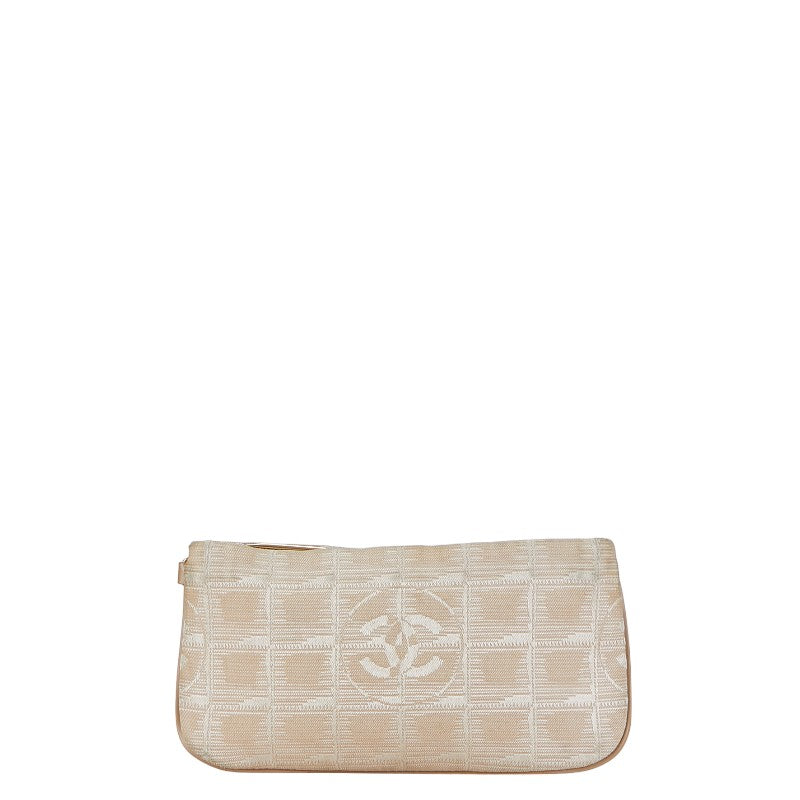 Chanel New Travel Line Pouch Canvas Vanity Bag in Good condition