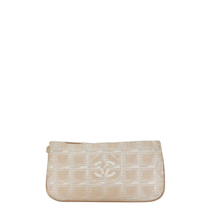 Chanel New Travel Line Pouch Canvas Vanity Bag in Good condition