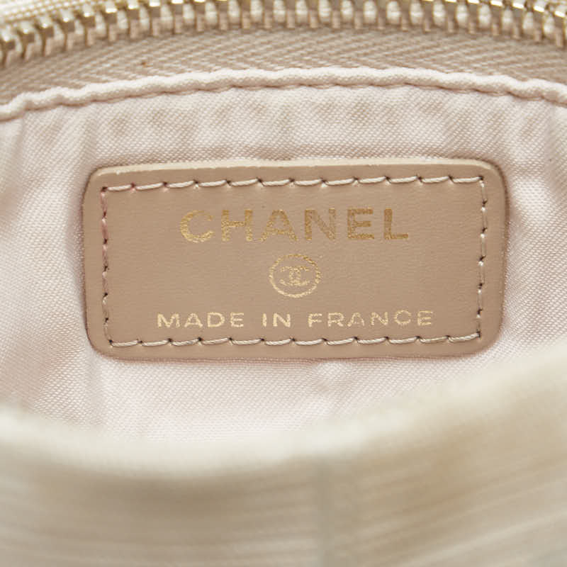 Chanel New Travel Line Pouch Canvas Vanity Bag in Good condition