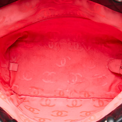 Chanel Cambon Quilted Leather Tote Bag Leather Tote Bag in Good condition
