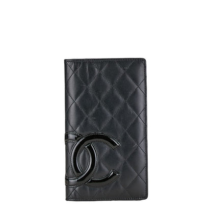 Chanel Cambon Quilted Leather Bifold Wallet Leather Long Wallet in Good condition