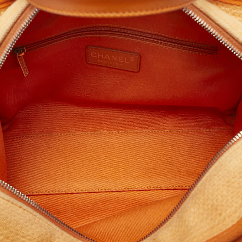 Chanel Canvas Deauville Bowling Bag Canvas Handbag in Good condition