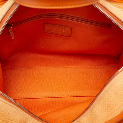 Chanel Canvas Deauville Bowling Bag Canvas Handbag in Good condition