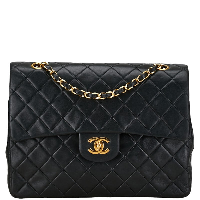Chanel Medium Classic Double Flap Bag Leather Shoulder Bag in Good condition