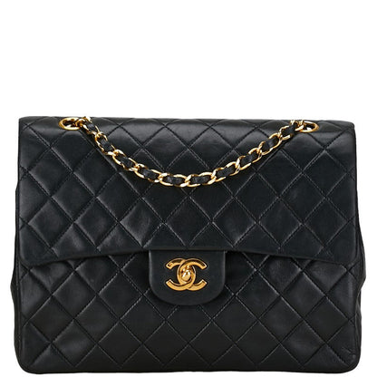 Chanel Medium Classic Double Flap Bag Leather Shoulder Bag in Good condition