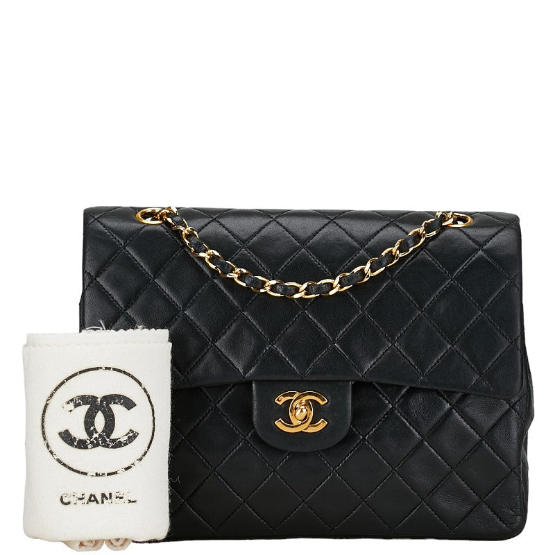 Chanel Medium Classic Double Flap Bag Leather Shoulder Bag in Good condition