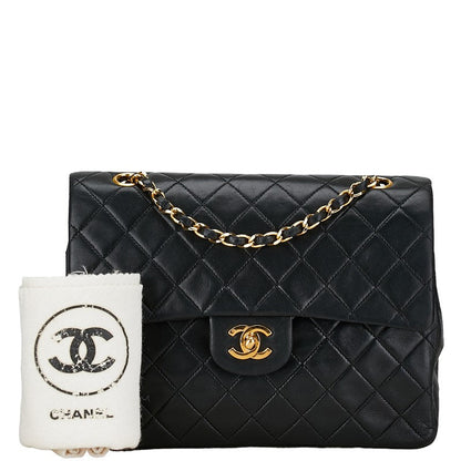 Chanel Medium Classic Double Flap Bag Leather Shoulder Bag in Good condition