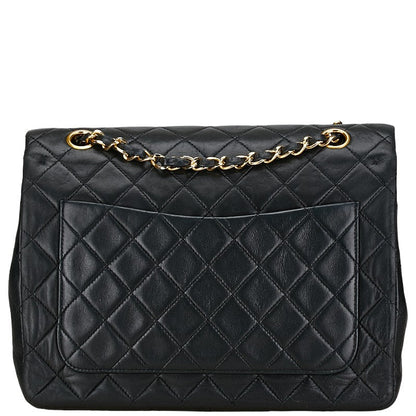Chanel Medium Classic Double Flap Bag Leather Shoulder Bag in Good condition