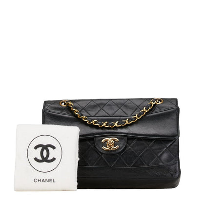 Chanel CC Quilted Leather Chain Flap Bag Leather Shoulder Bag in Good condition