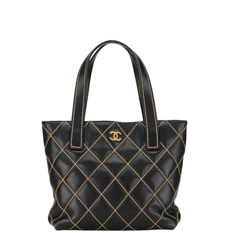 Chanel Wild Stitch Leather Handbag Leather Handbag in Good condition