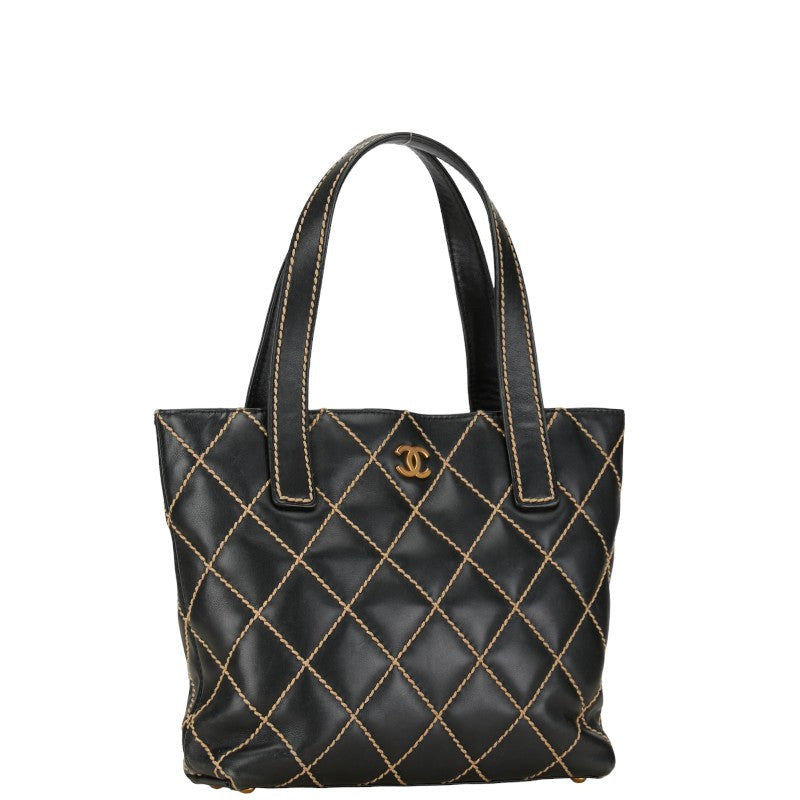 Chanel Wild Stitch Leather Handbag Leather Handbag in Good condition
