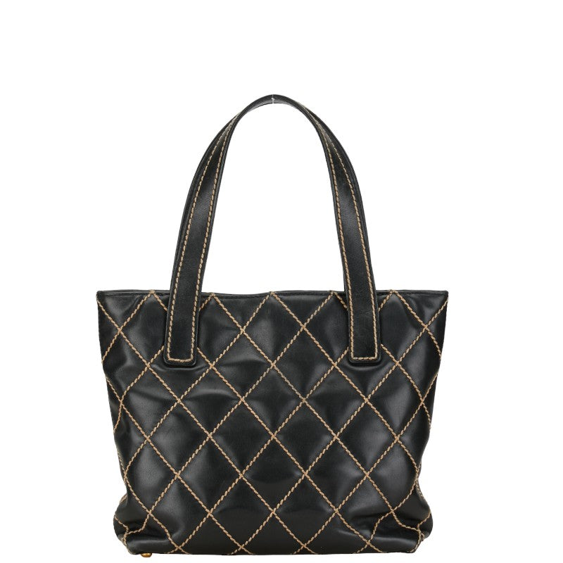 Chanel Wild Stitch Leather Handbag Leather Handbag in Good condition