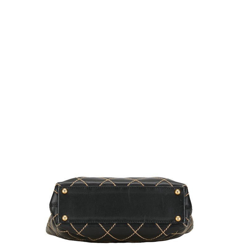 Chanel Wild Stitch Leather Handbag Leather Handbag in Good condition
