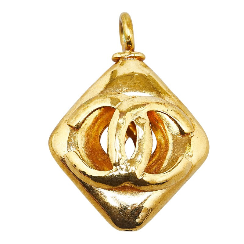 Chanel CC Diamond Pendant  Metal Necklace in Good condition