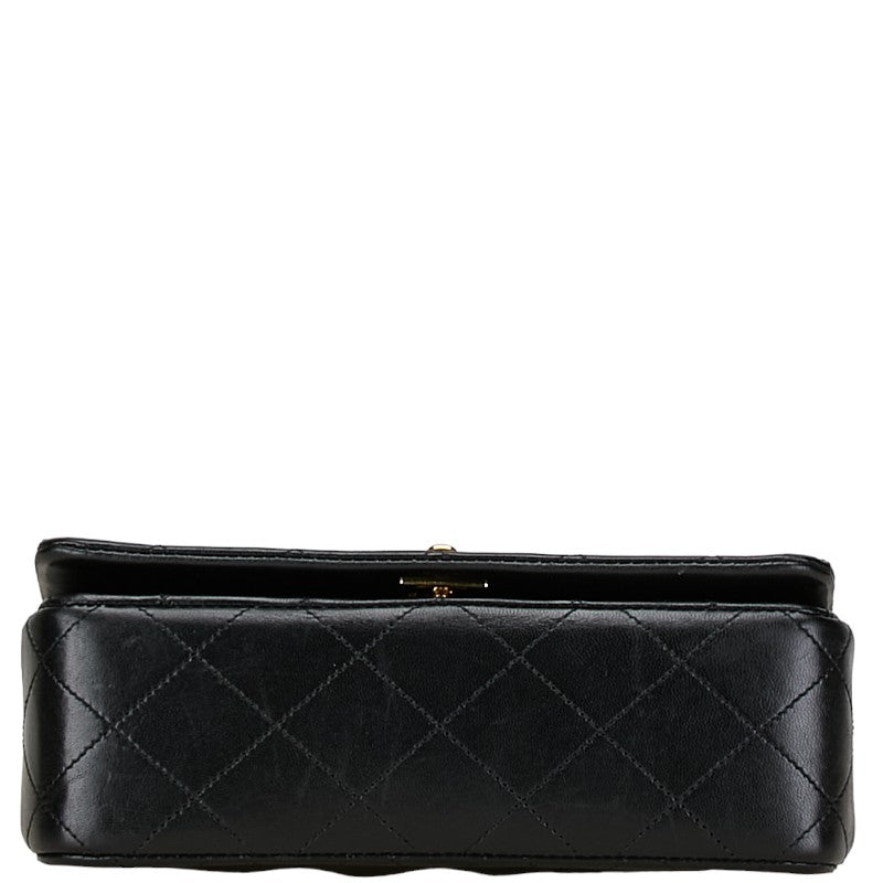 Chanel CC Quilted Leather Full Flap Bag Leather Shoulder Bag in Good condition