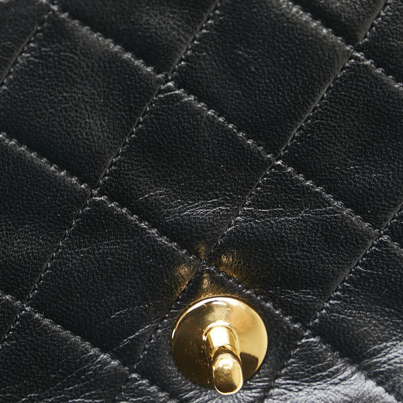 Chanel CC Quilted Leather Full Flap Bag Leather Shoulder Bag in Good condition