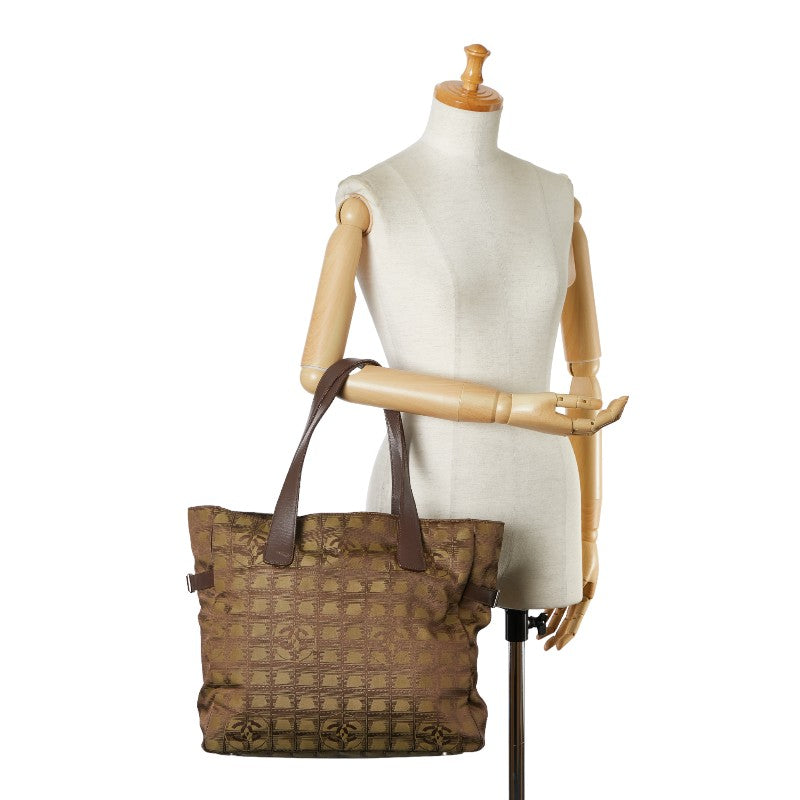 Chanel New Travel Line Tote Bag Canvas Tote Bag in Good condition