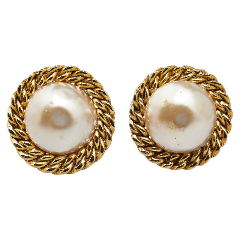 Chanel Coco Mark Pearl Earrings