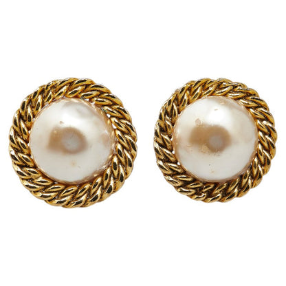 Chanel Coco Mark Pearl Earrings